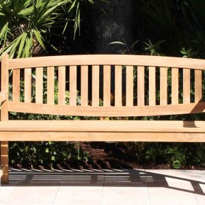 60in Java Oval Bench Front
